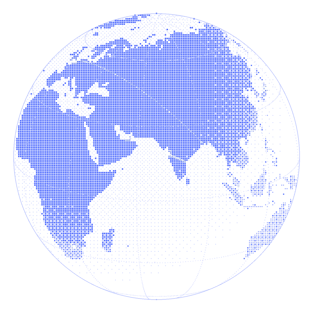 Omnitrade dot-matrix globe